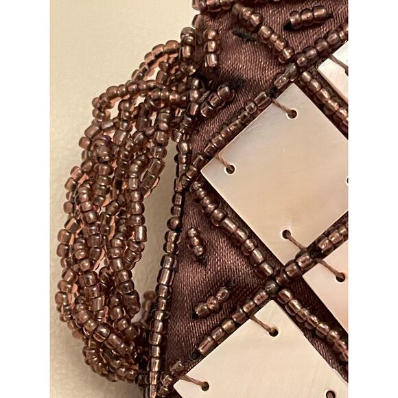 Mad Bags Natural Horn & Sea Shell Mini Clutch Wristlet - Picture 7 of 8